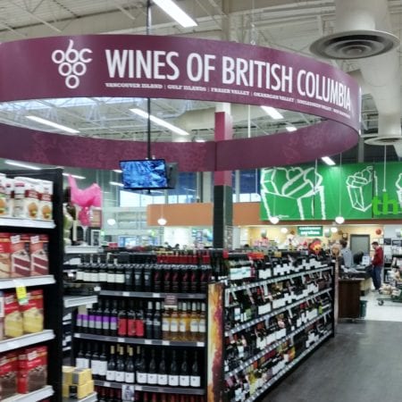 BC Wine on grocery shelves