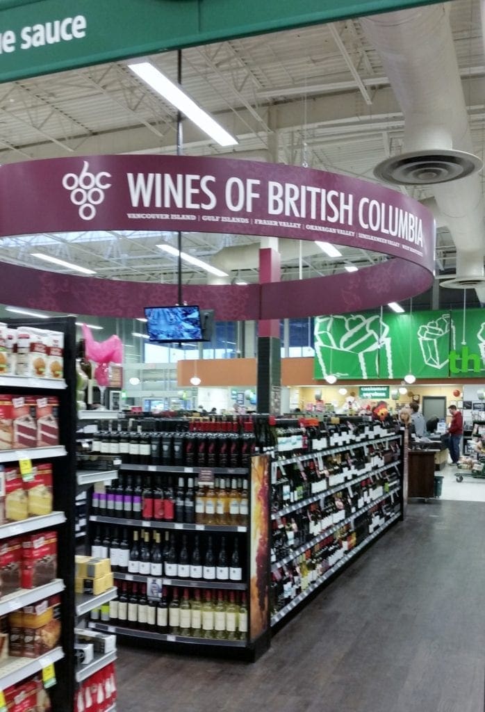 BC Wine on grocery shelves