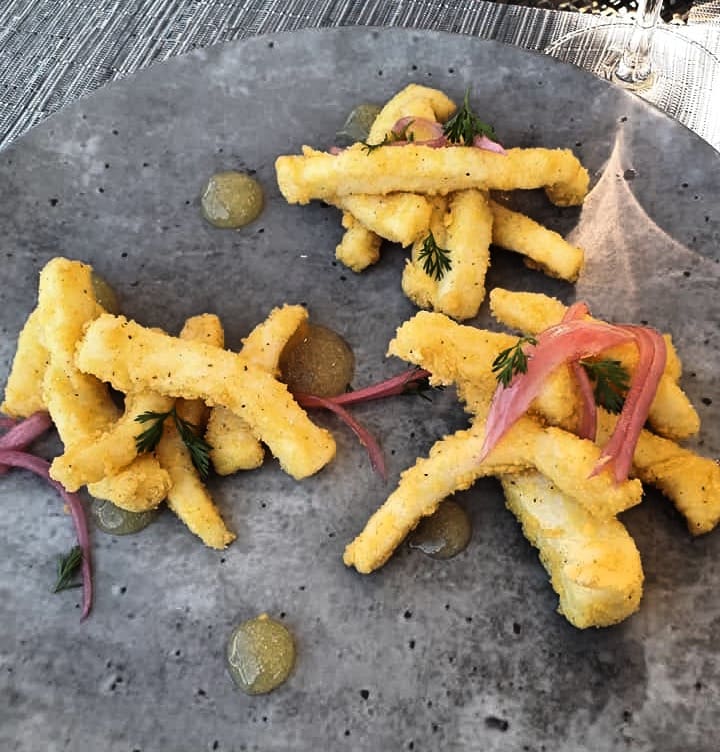 Crispy Calamari served with Honey Chili & Lime Sauce