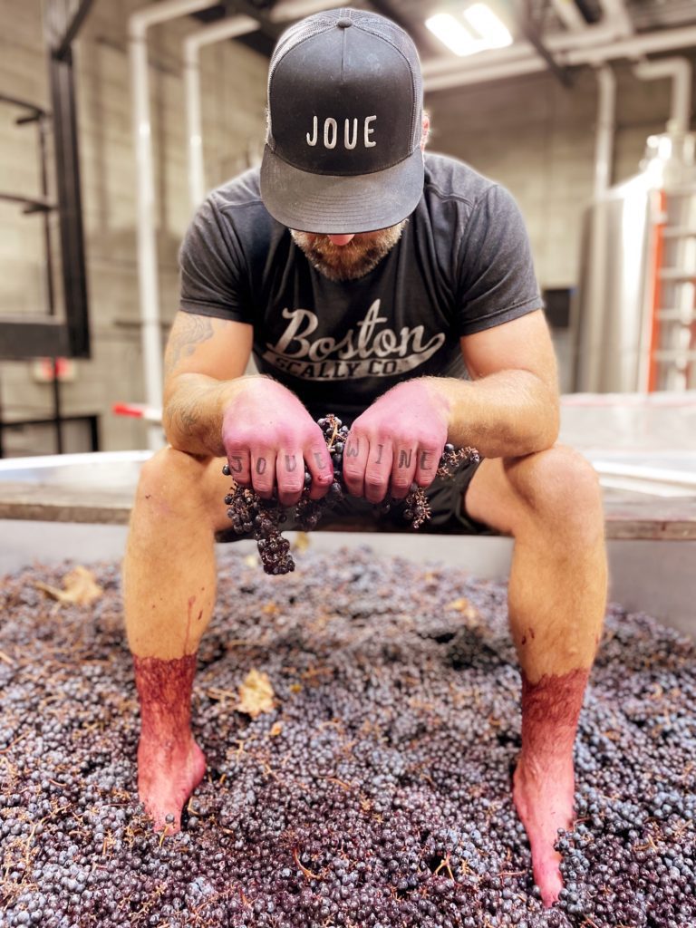 Averill Creek Vineyard - Brent Rowland taking a dip!