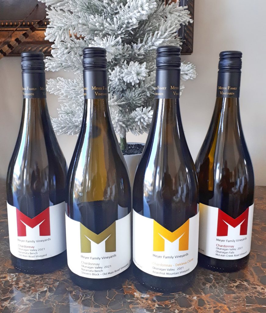 Four Premium Chardonnays from Meyer Family Vineyards