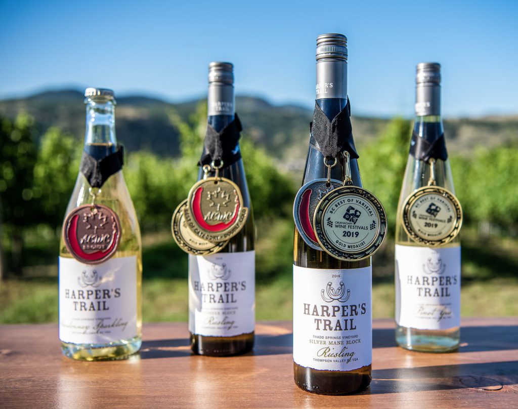 Award-winning wines of Harper's Trail                                                                      Photo Credit: Mary Putnam