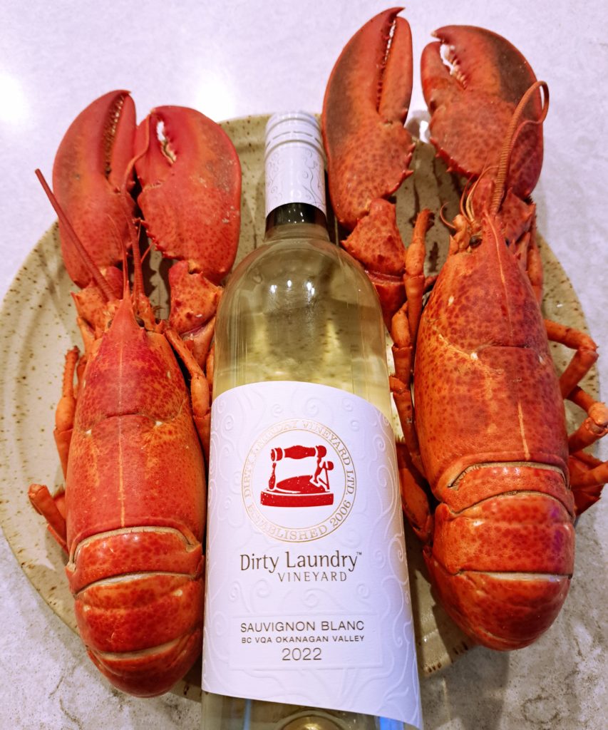 Dirty Laundry Vineyard Sauvignon Blanc with Lobsters for Two