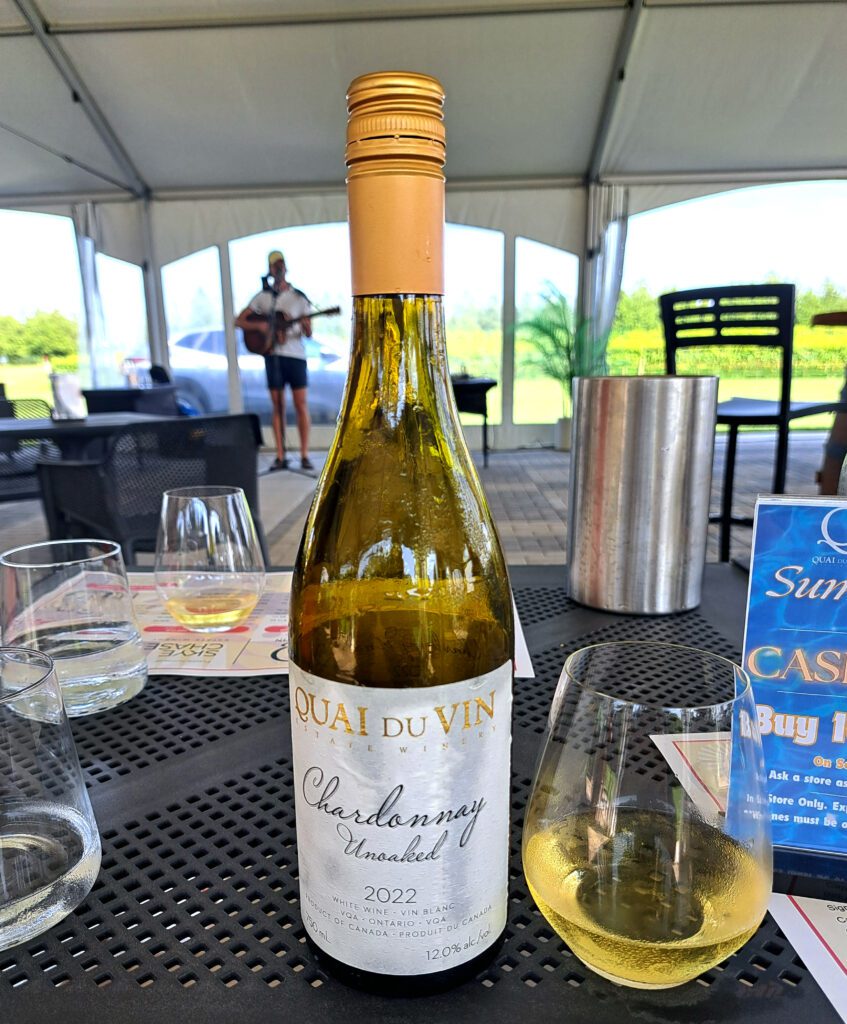 Quai Du Vin Chardonnay Unoaked 2022 VQA 