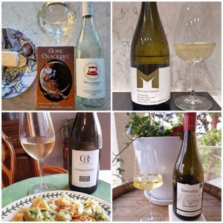 Collage of the best value BC chardonnay