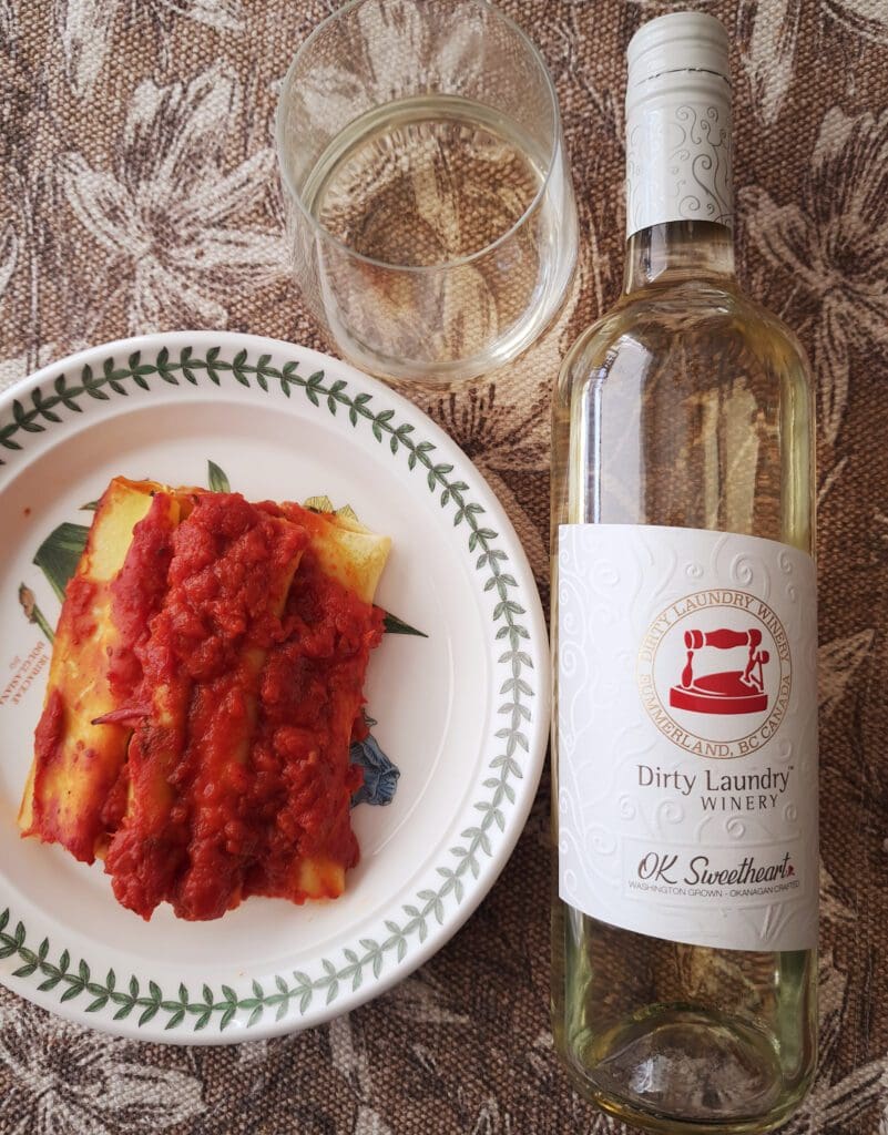 Dirty Laundry OK Sweetheart with Spinach and Ricotta Cannelloni