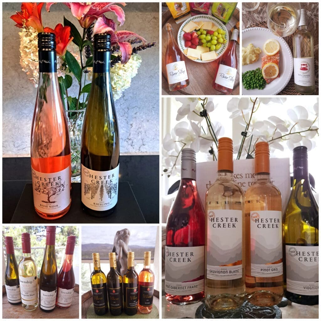 Crafted in BC wine labels showcasing imported grape programme