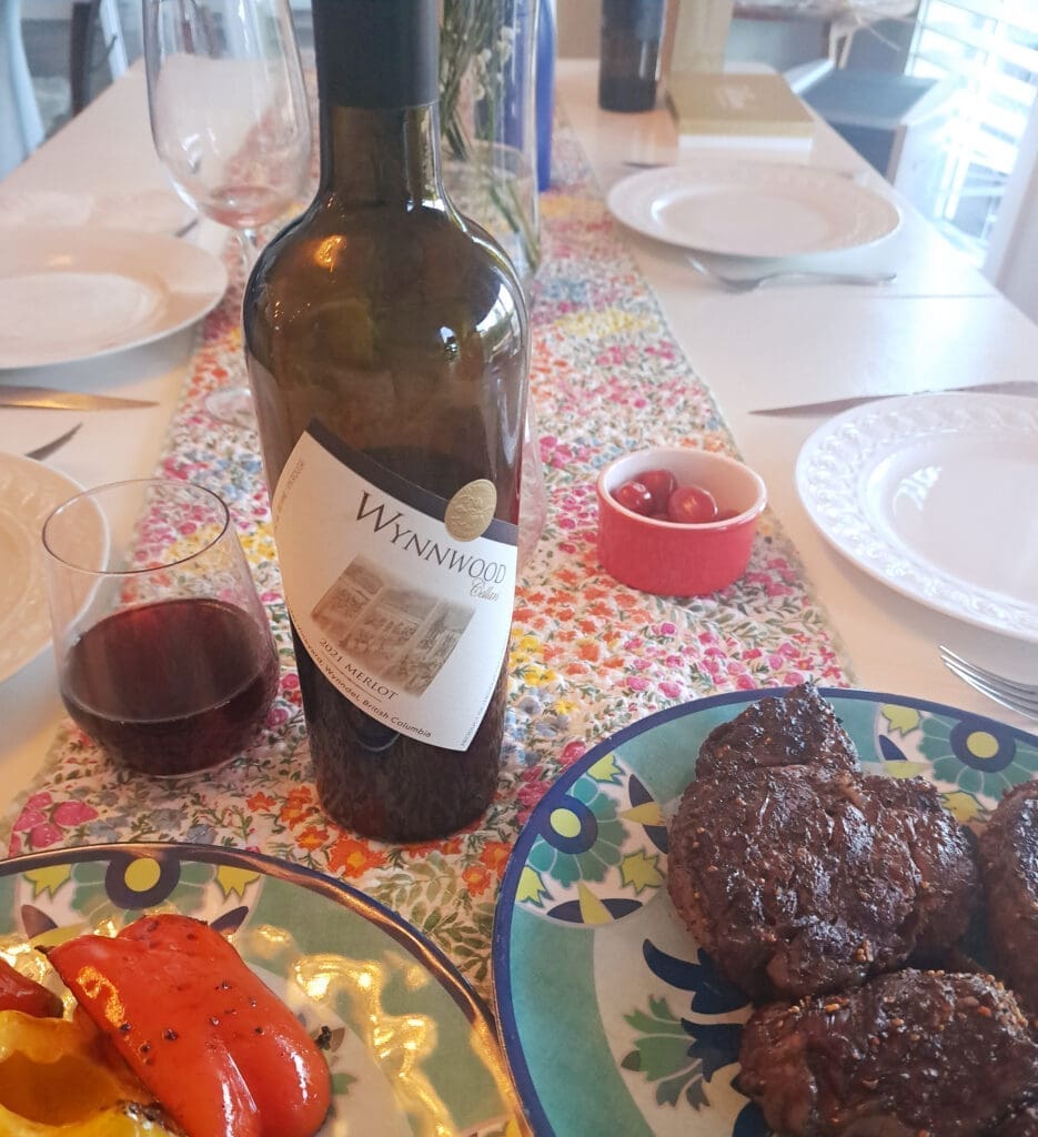 Wynnwood Merlot 2021 with BBQ Beef Tenderloin