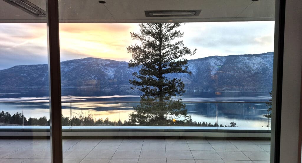 Lake Okanagan view from the Journey Restaurant