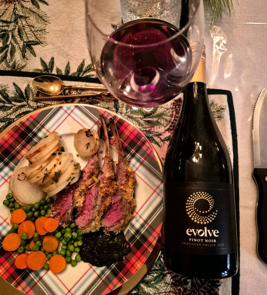 Evolve Pinot Noir with Rack of Lamb