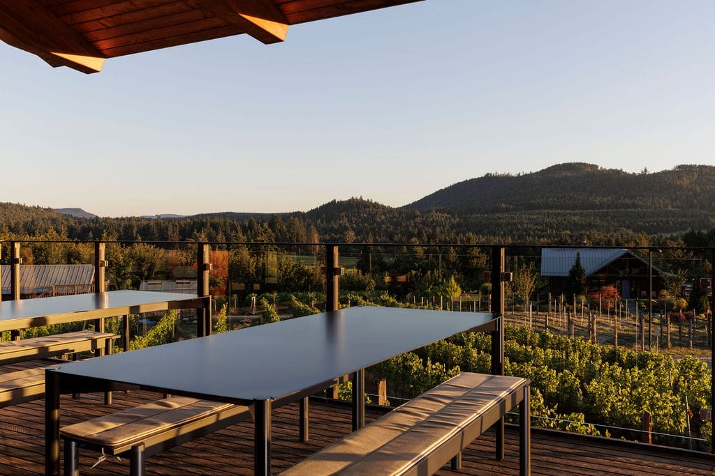 Cowichin Valley view from Blue Grouse asting Room