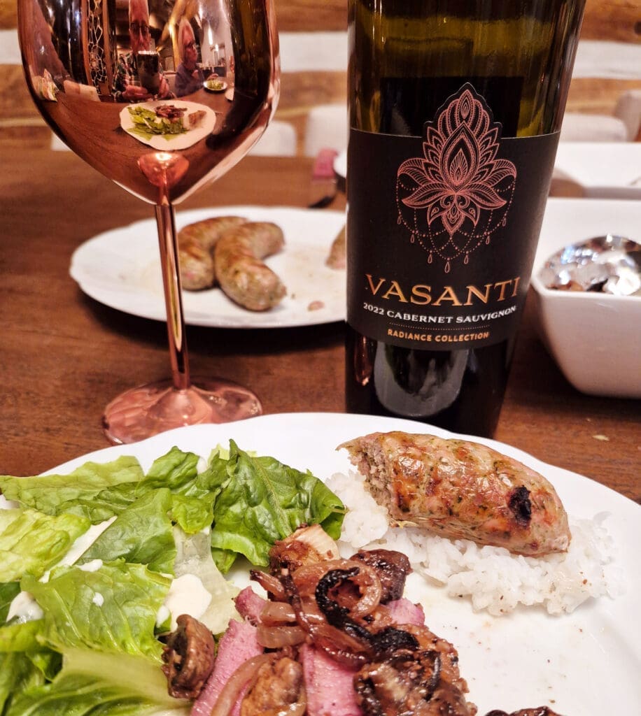 Vasanti Cabernet Sauvignon 2022 with beef tenderloin