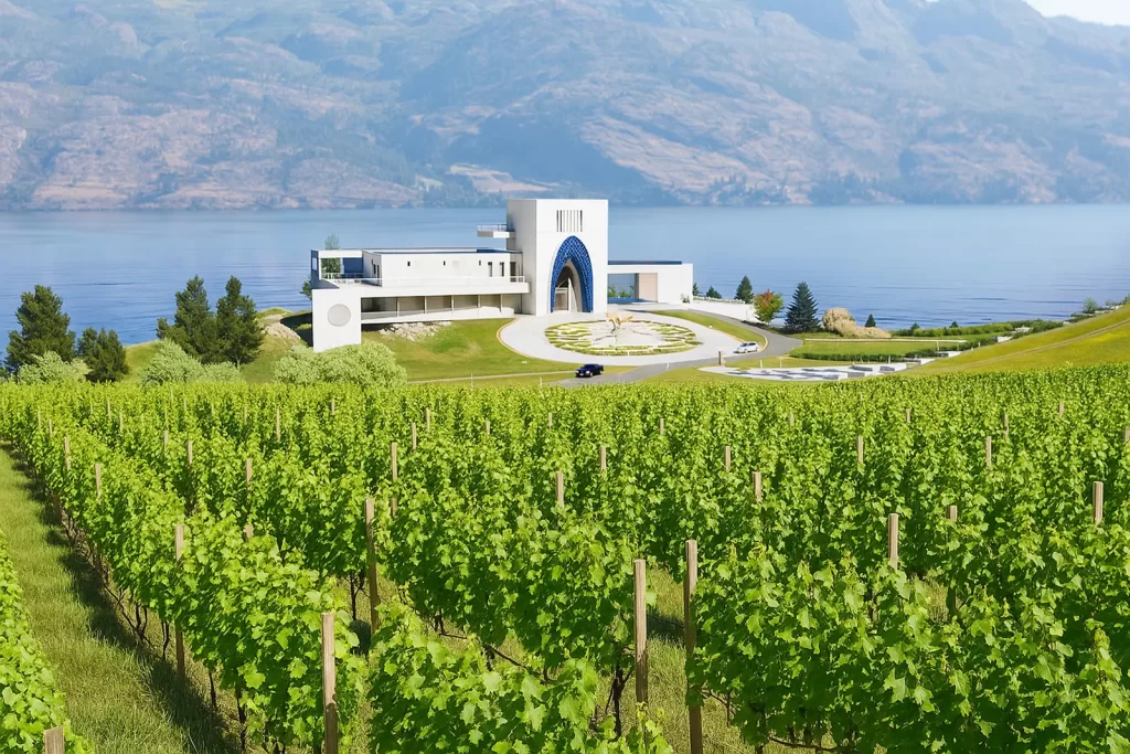 Modern winery architecture in British Columbia - Azhadi Vineyards